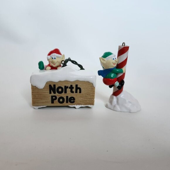 RARE 1993 NOMA Ornamotion North Pole Christmas Ornament Rotating Ornament Tree - Picture 7 of 7